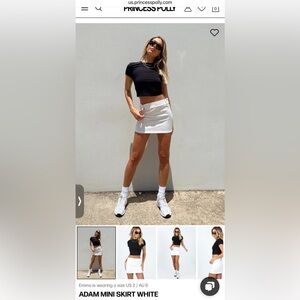 Princess Polly Adam Mini White Skirt